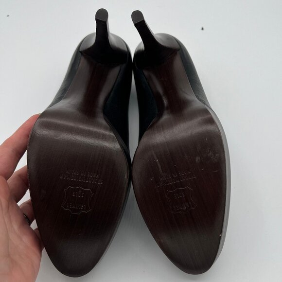 Stuart Weitzman Black Leather Platform Pumps – Size 8 - EUC - Picture 5 of 8